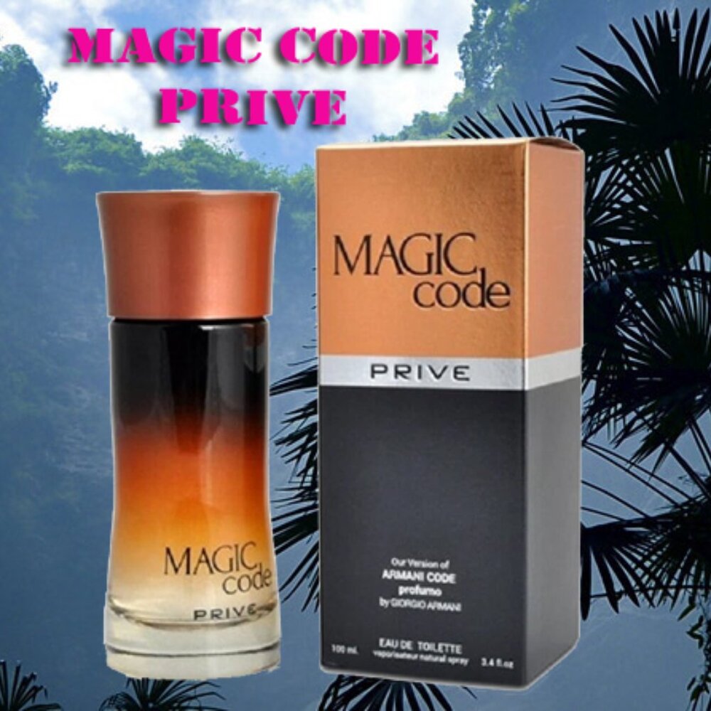MAGIC CODE Prive Cologne Fragrance Parfum, 3.4 Oz Eau de Toilette Spray
